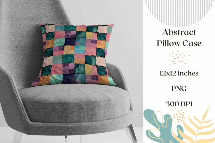 Multicolor Pillow Case Design, Abstract Pillowcase PNG