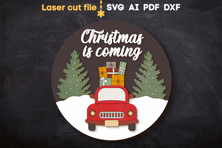 Christmas Sign SVG laser cut files for Glowforge