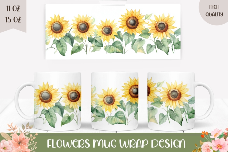 Watercolor Sunflower Clipart Image 6