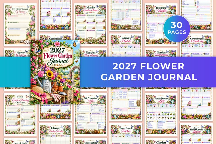 2027 Flower Garden Journal Kdp interiors example image 1