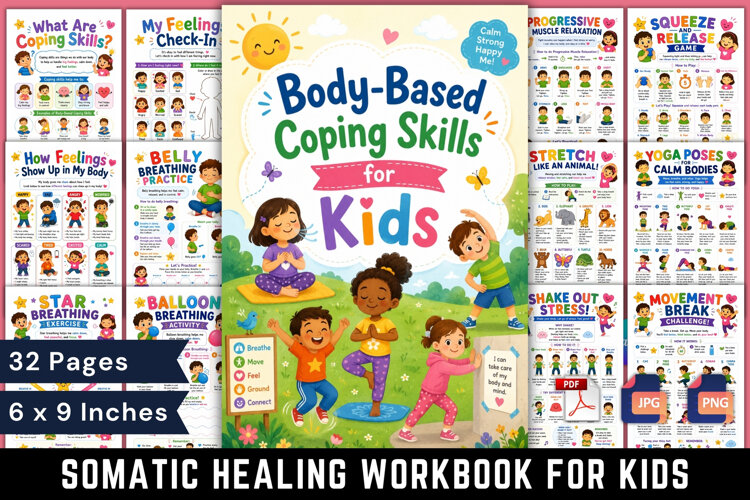 Body-Based Coping Skills for Kids example image 1