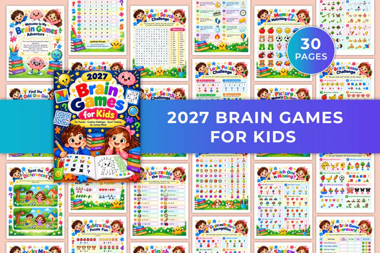 2027 Brain Games for Kids Kdp interiors