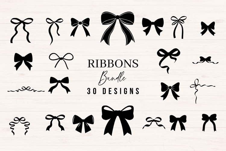 Coquette Ribbon SVG Bundle | 30 Designs | SVG PNG DXF