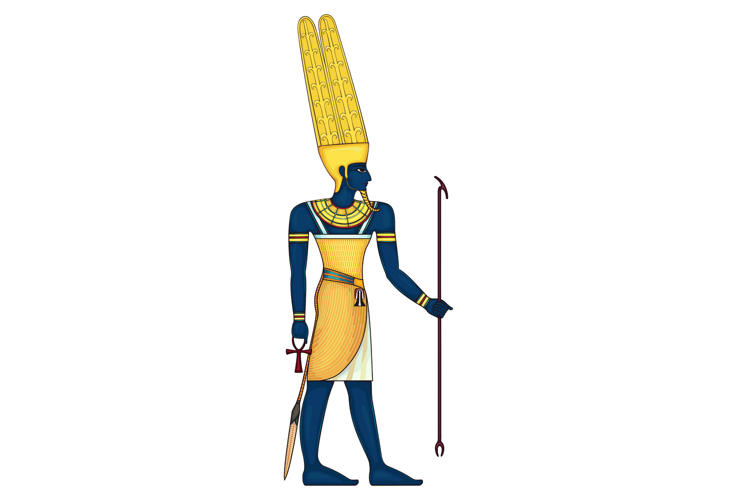 Amun.Egyptian ancient symbol. Culture.Design element.