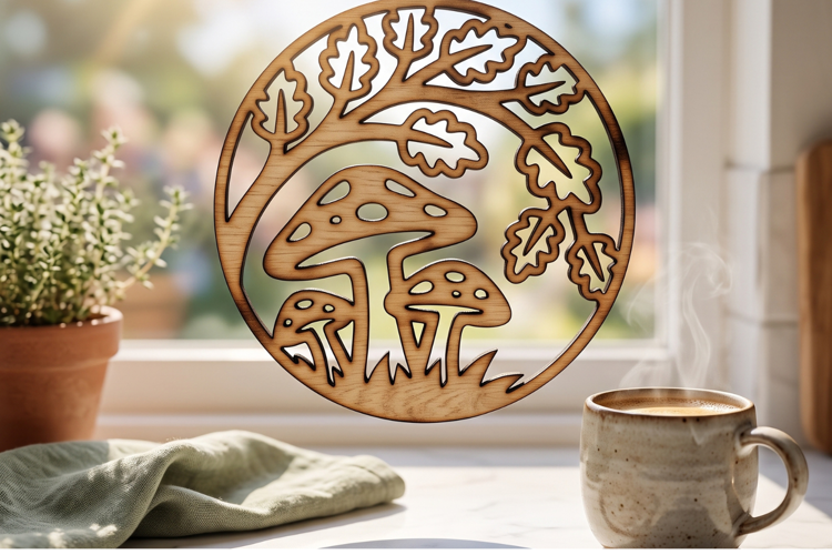 9 Toadstool Mashrooms Suncatcher SVG, DXF,