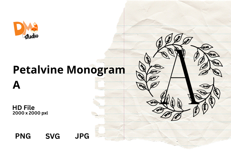 Floral Monogram Letter Svg Image 23