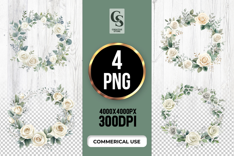 White Rose Clipart Image 8