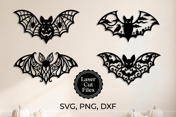 Halloween Bat SVG, Laser Cut Files for Spooky Decor
