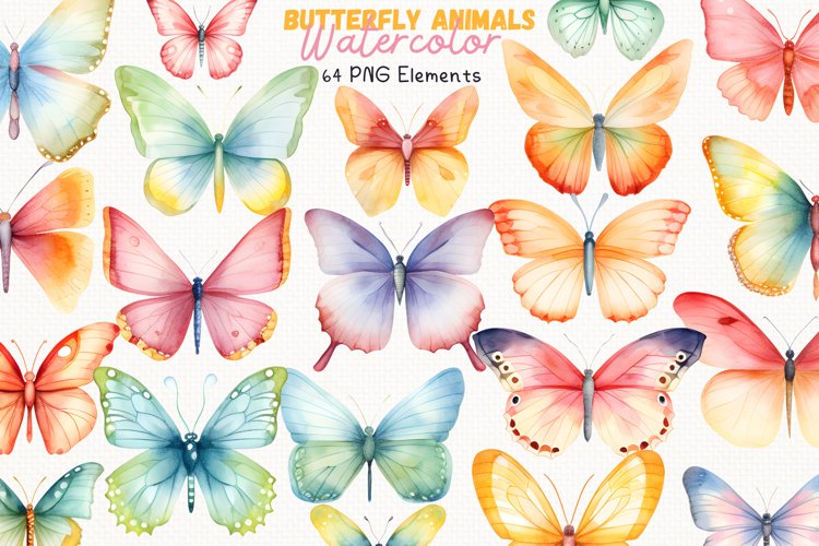 Watercolor Butterfly Clipart Image 5