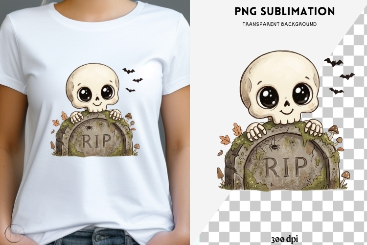 Peeking skeleton halloween png design for T-shirts