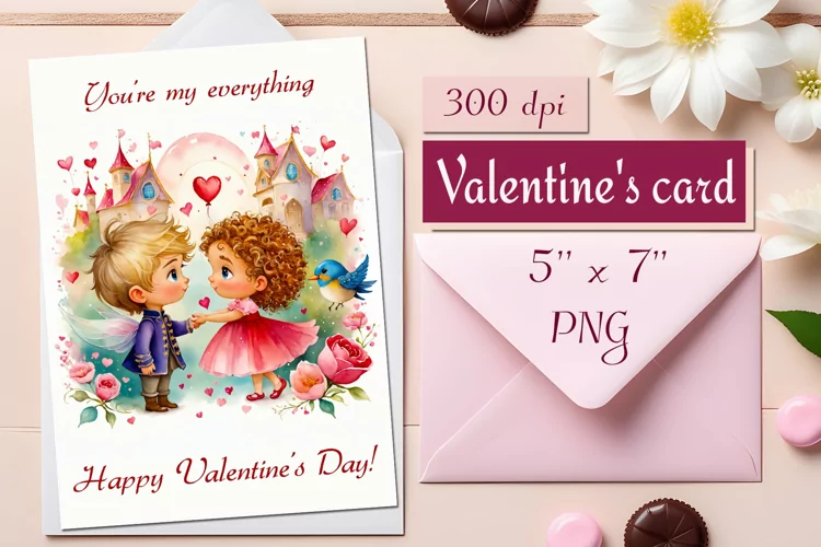 Cute Romantic Valentine's Day Card / Greeting Card Printable