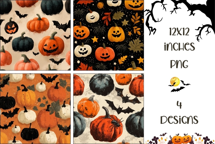 Cartoon Halloween Bats Backgrounds, Halloween Pumpkins PNG
