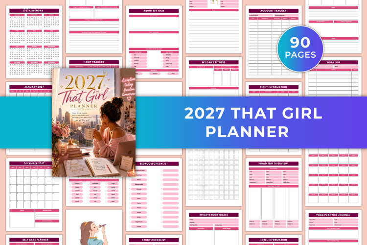 2027 That Girl Planner | Self-Care, Wellness, Beauty