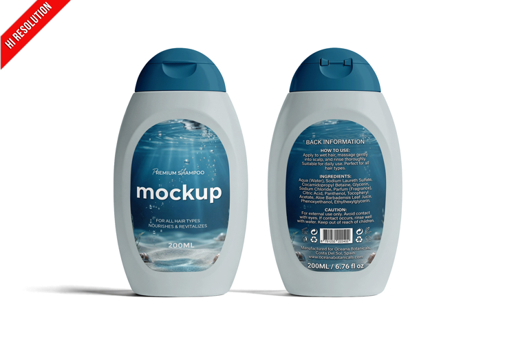 Front And Back Shampoo Bottle