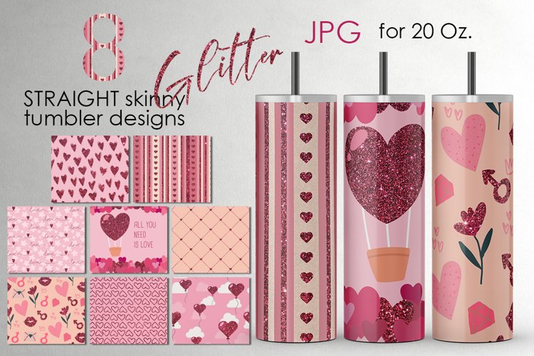 Glitter Sublimation Tumbler Design Image 4