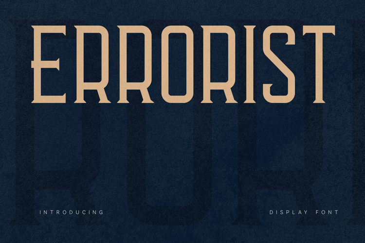 Errorist Display Serif Font Vintage Deco Typeface