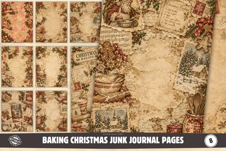 Baking Christmas Junk Journal Pages