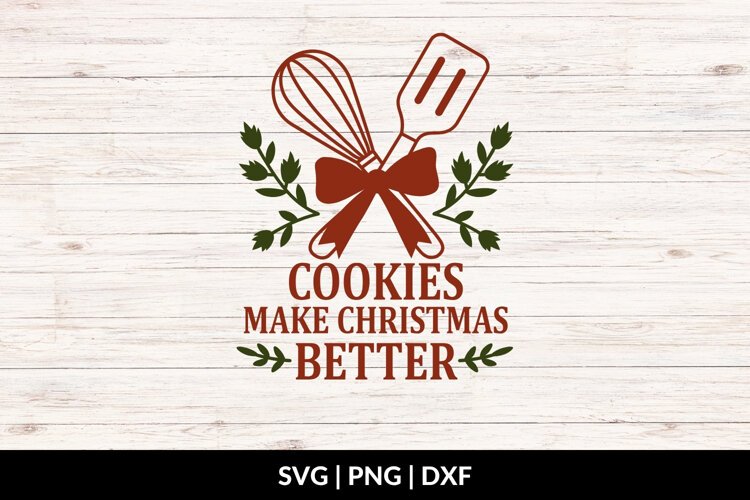 Christmas Kitchen Cookies SVG, Christmas Baking Cut File example image 1