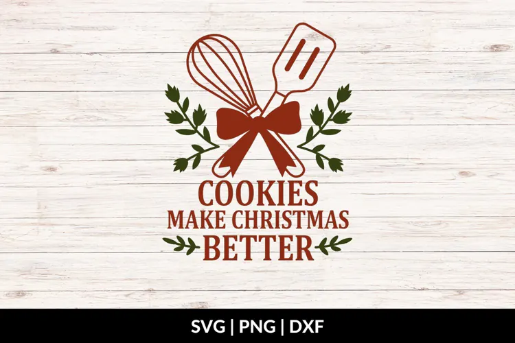 Christmas Kitchen Cookies SVG, Christmas Baking Cut File