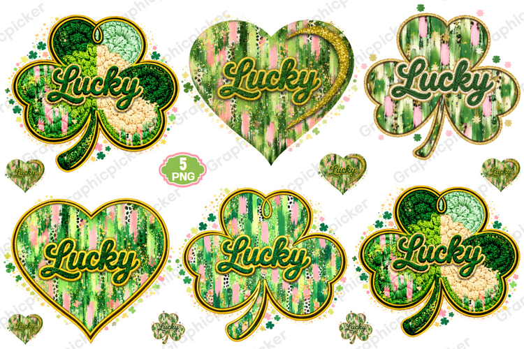 Lucky St. Patricks Day Coquette PNG, Shamrock Yarn PNG