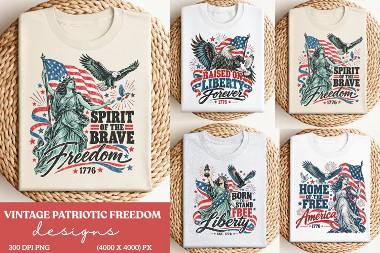 Liberty Tour Patriotic Eagle PNG, Vintage American Eagle Fre