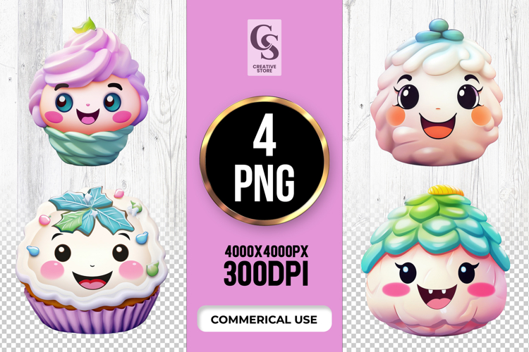 Cute Cupcake Clipart Image 11