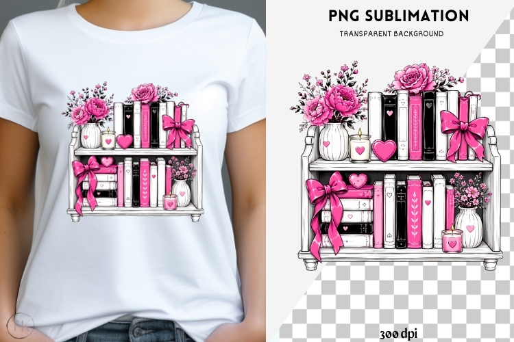 Book besties png design for T-shirts