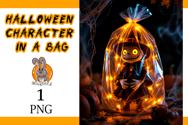 Halloween character in a bag