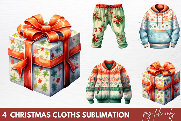 Christmas Cloths Sublimation Clipart PNG