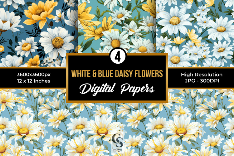 Blue Flowers Clipart Image 12