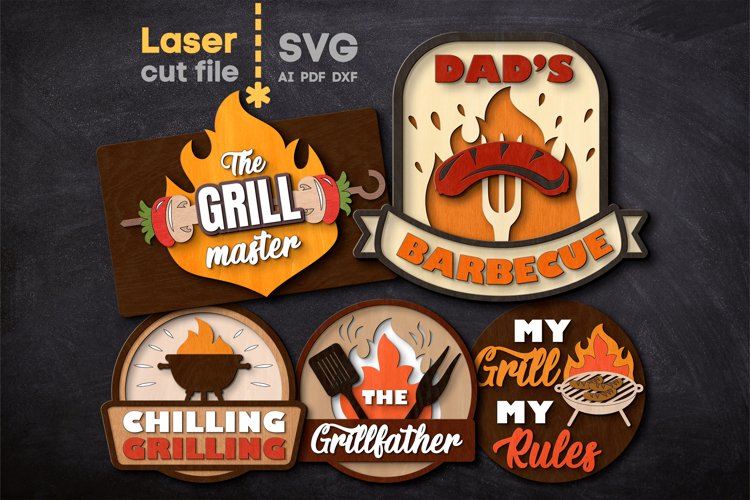 Grill Bundle SVG laser cut file for Glowforge