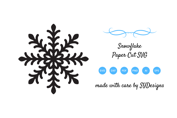 Snowflake Paper Cut SVG - Christmas Decoration Papercut