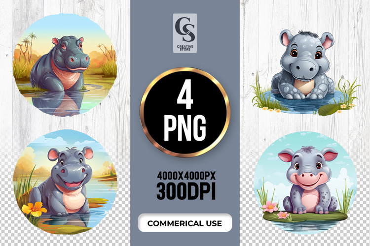 Hippo Clipart Image 13