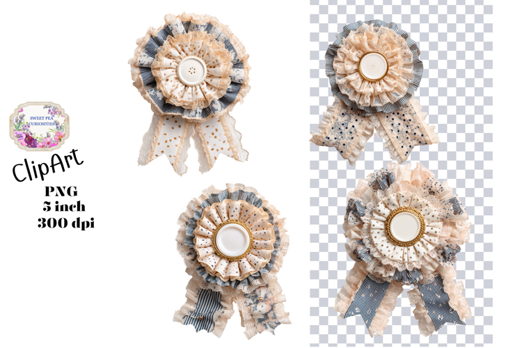 Bows, Ribbon, Lace , Clipart, Ephemera, PNG, Junk Journal