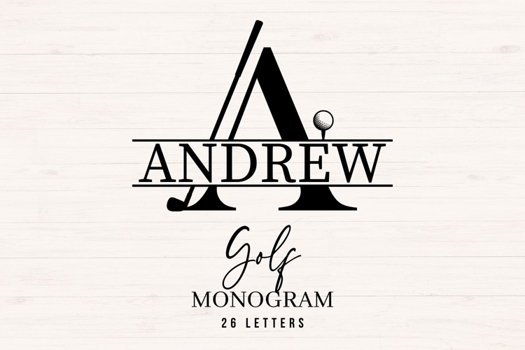 Golf Monogram SVG Bundle 26 Letters