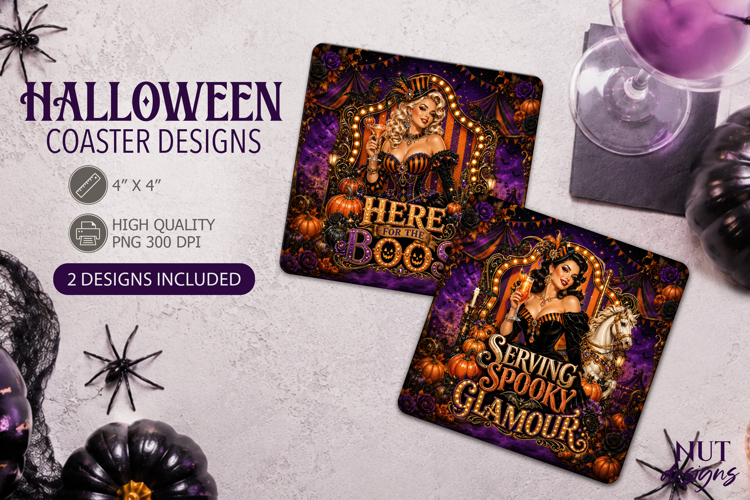 Halloween Glamour Coaster Carnival Witch Circus