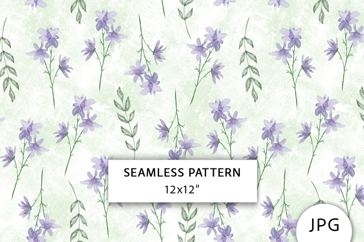 Wildflowers Seamless Pattern, Digital Paper