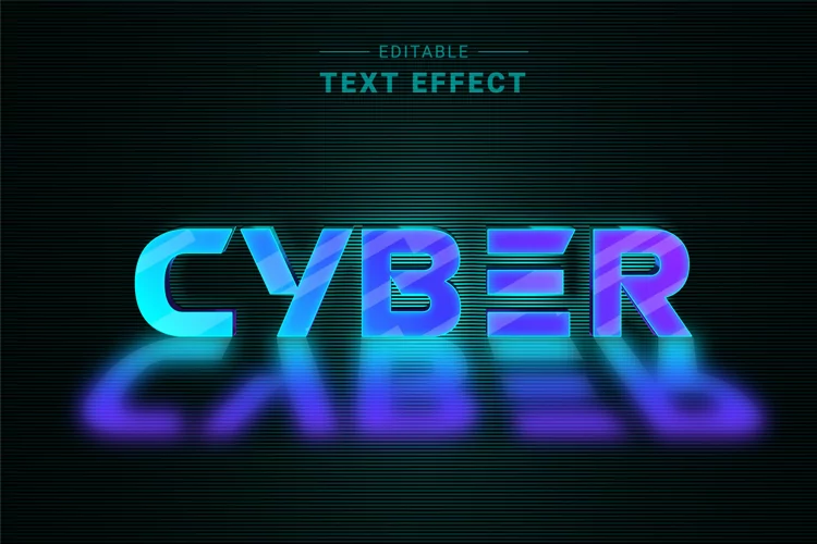 Editable Text Effect for Illustrator. Vector Graphic styles
