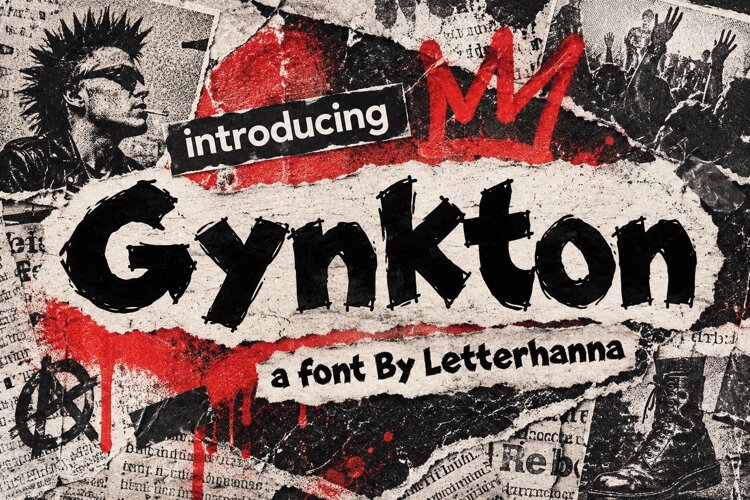 Gynkton: The Edgy Font Built for Bold, Rebellious Brands example image 1