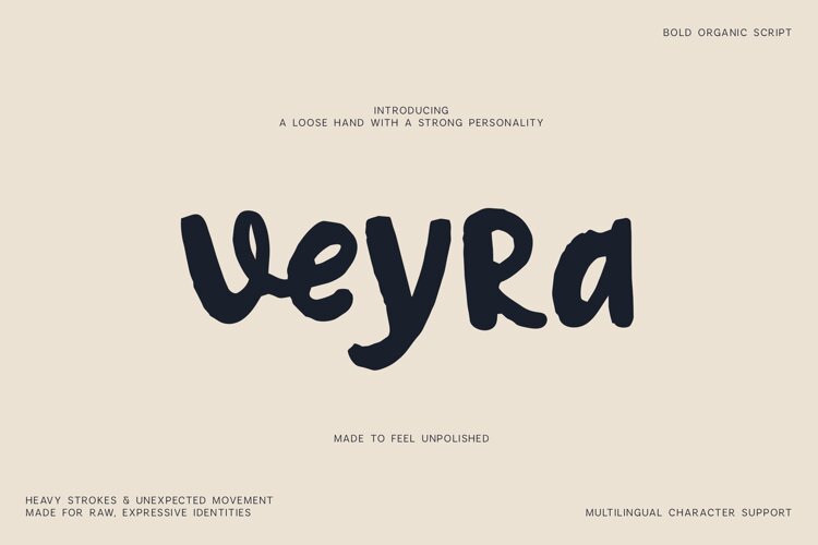 Veyra Bold Organic Handwritten Font example image 1