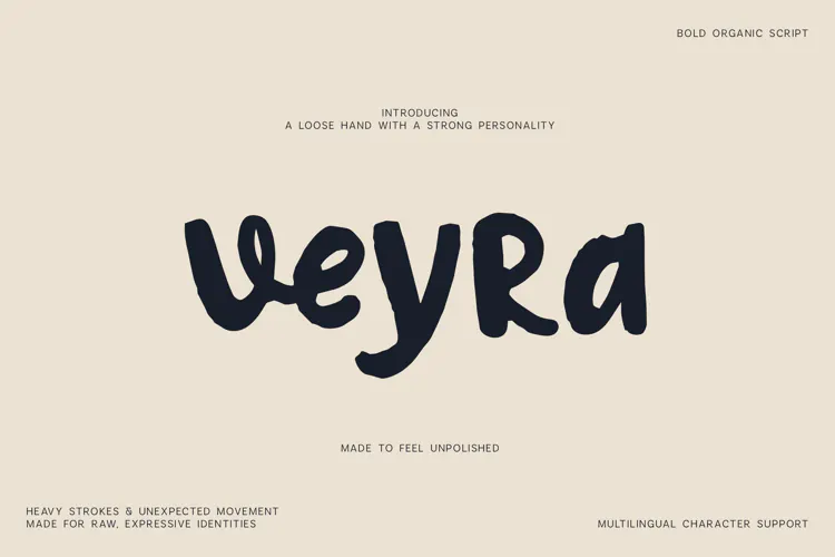 Veyra Bold Organic Handwritten Font
