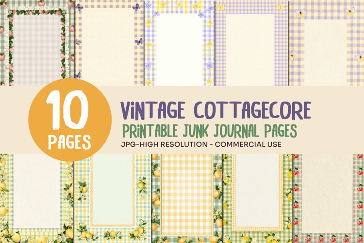 Vintage Cottagecore Junk Journal Pages example image 1