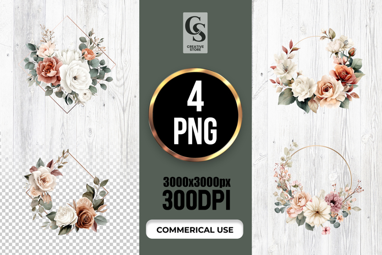 Floral Wreath Clipart Image 14