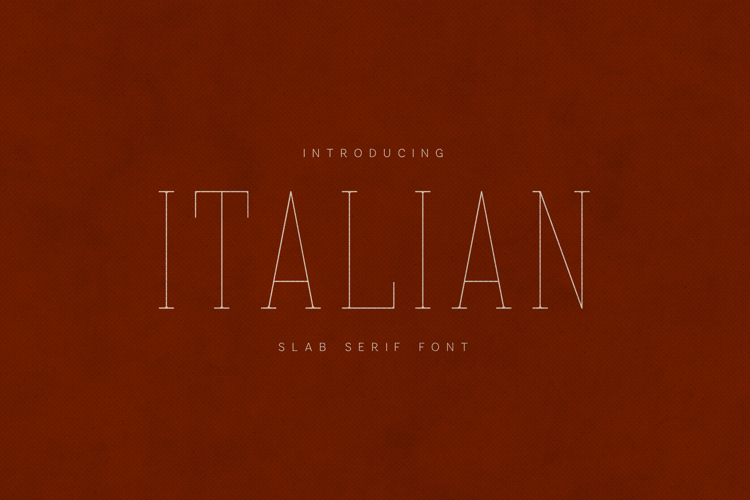 Italian Elegant Thin Slab Serif Font