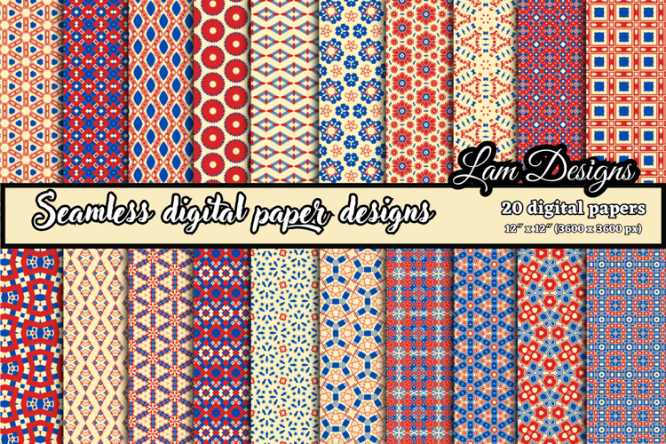 Geometric Seamless digital papers, Seamless pattern