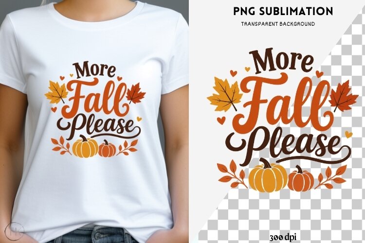 Fall phrase png design for T-shirts example image 1