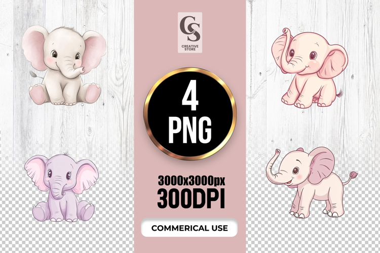 Baby Elephant Clipart