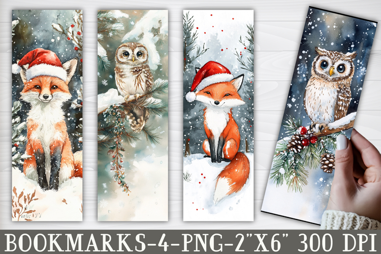 Cute Woodland Christmas Bookmark