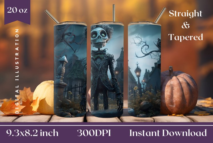 3D Zombie Tumbler Wrap, 3D Halloween Tumbler Sublimation