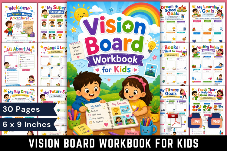 Vision Board Workbook for Kids